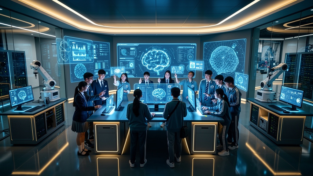 姊妹學校結對大模型 — 港陸學生AI實驗室研學場景